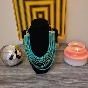 Statement beaded necklace